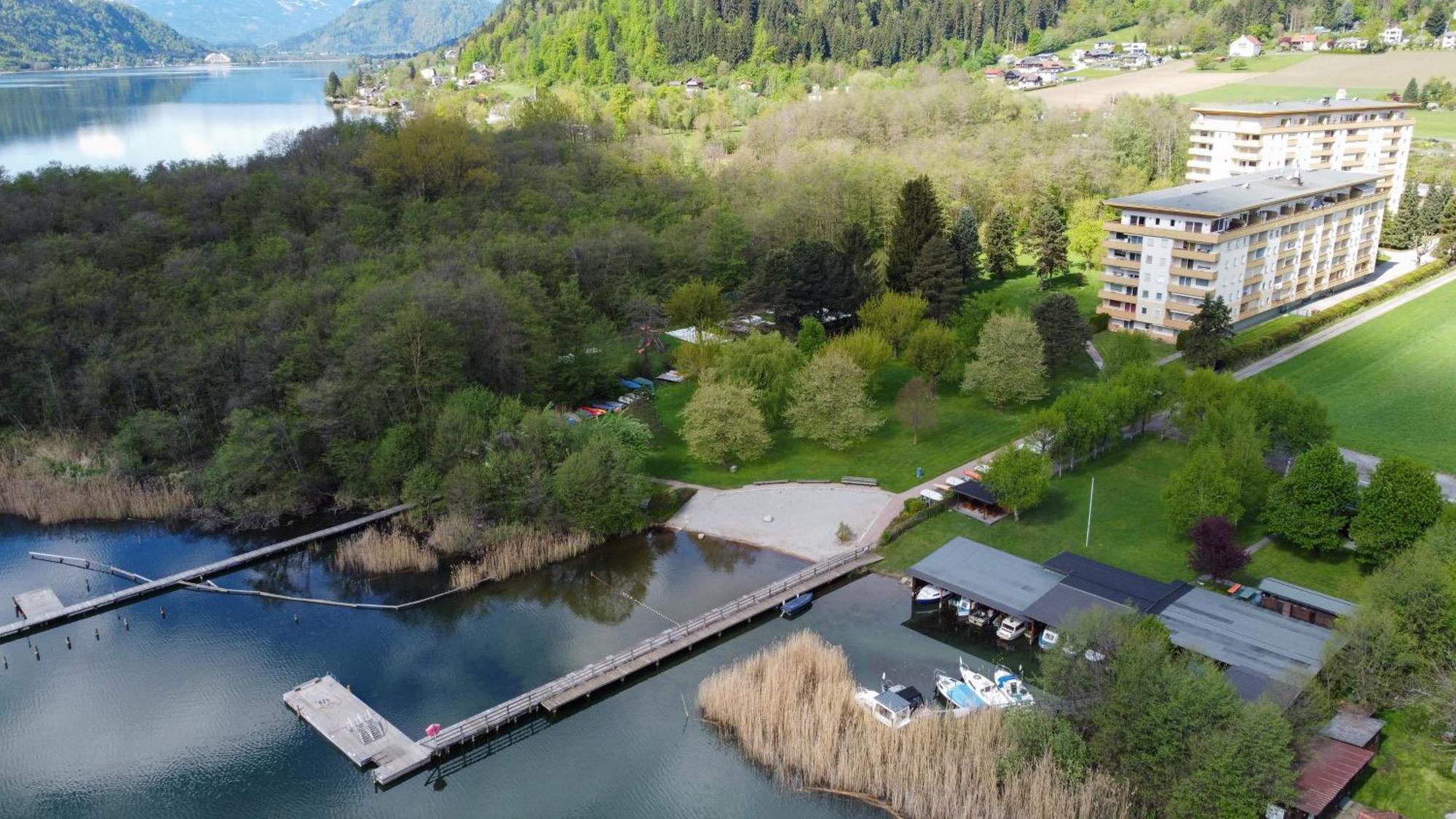 Ct-Gold Penthouse Bodensdorf Amatera Privater Seezugang Hallenbad, Skiarena Gerlitzen Buitenkant foto
